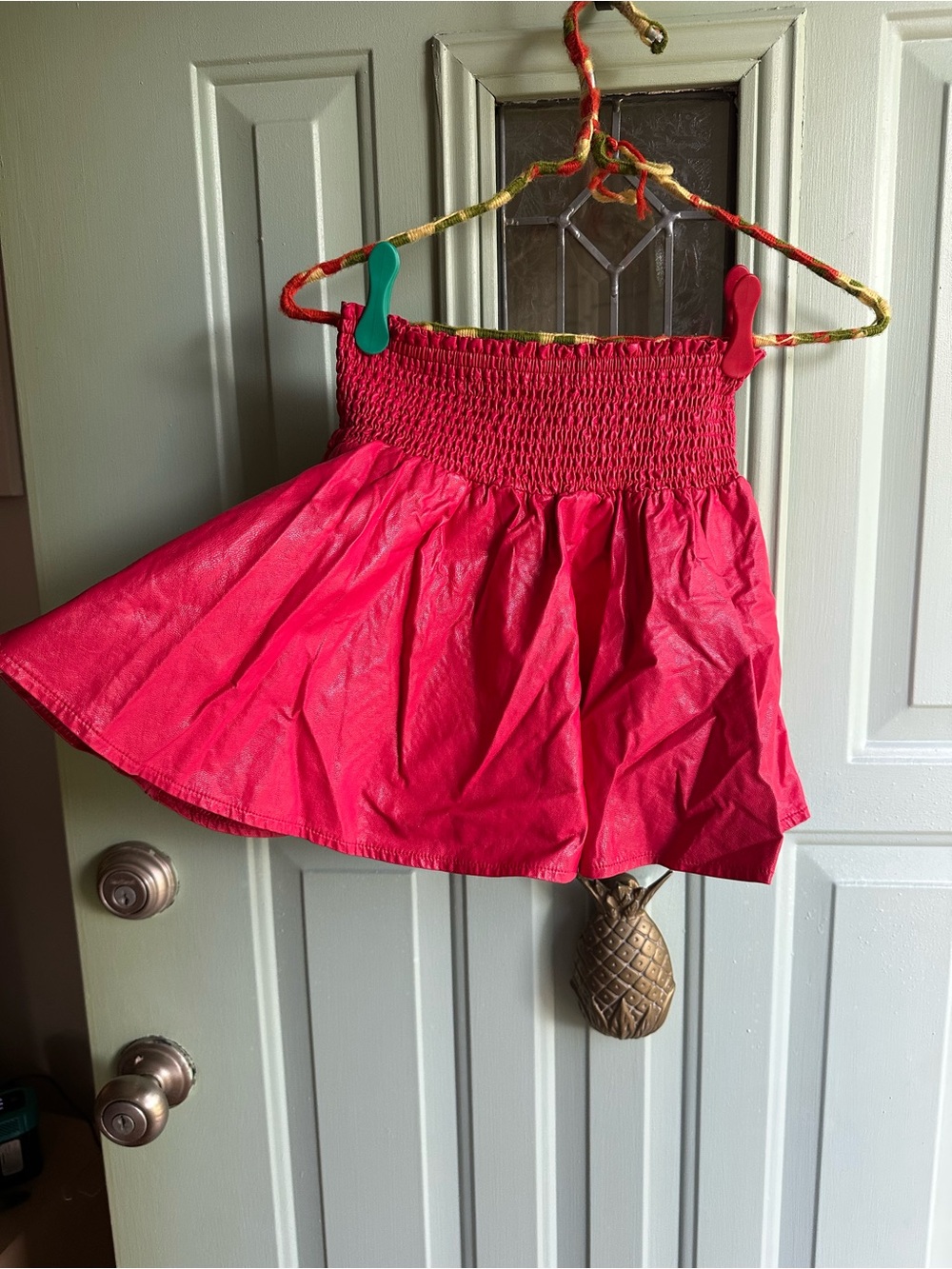 Karlie Hot Pink Smocked Strapless Dress